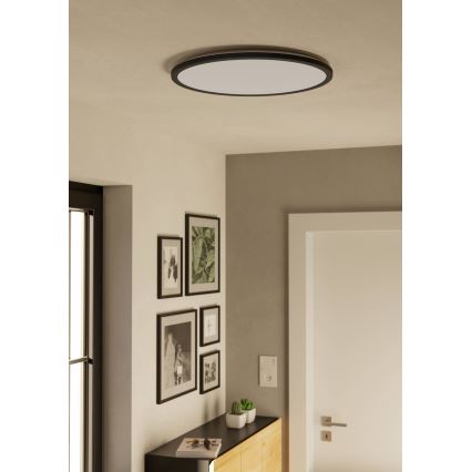 Eglo - LED ljusreglerad taklampa till badrum LED/16,8W/230V 2700-6500K diameter 50 cm IP44 svart + fjärrkontroll