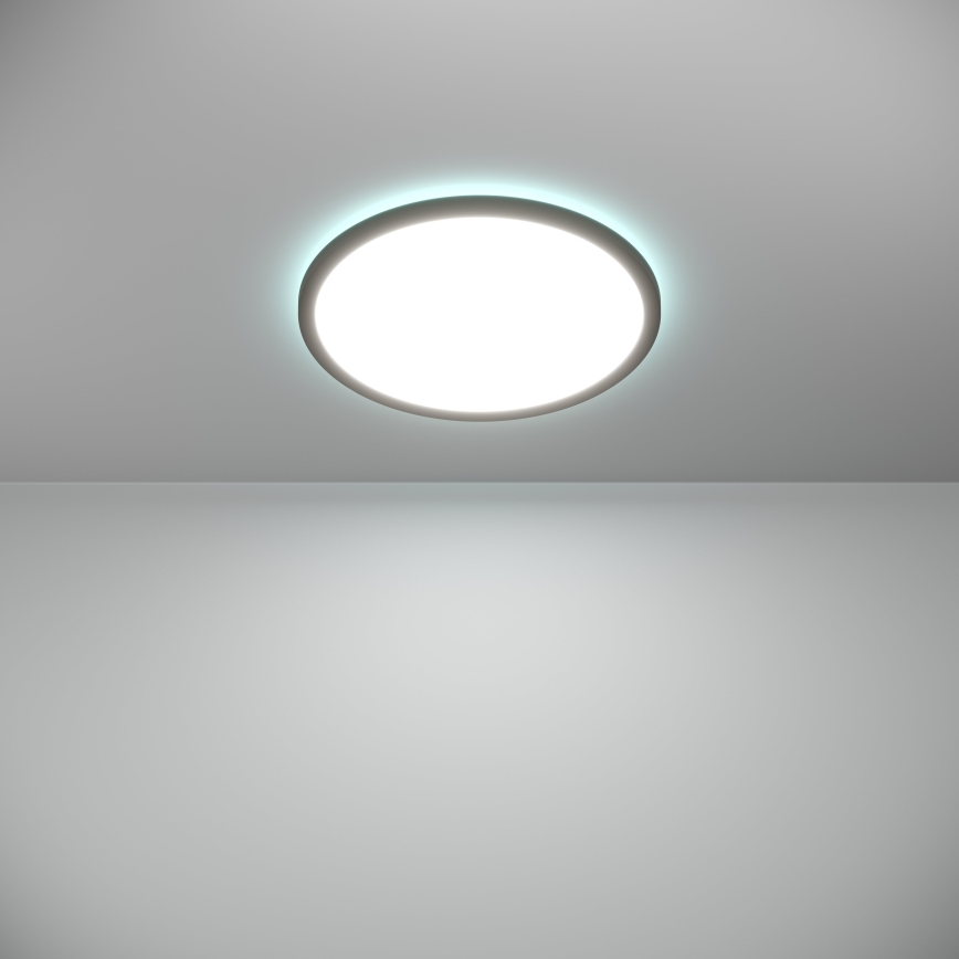 Eglo - LED RGBW Ljusreglerad vägglampa för badrum LED/18,5W/230V 2700-6500K pr.38,9cm IP44 svart ZigBee