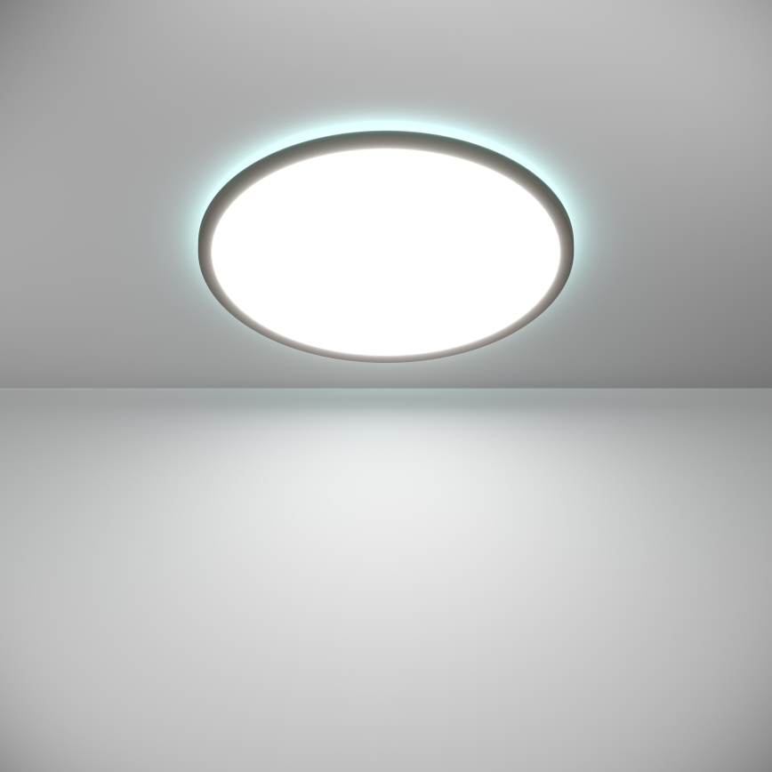 Eglo - LED RGBW Ljusreglerad vägglampa för badrum LED/16,8W/230V 2700-6500K diameter 50 cm IP44 svart ZigBee