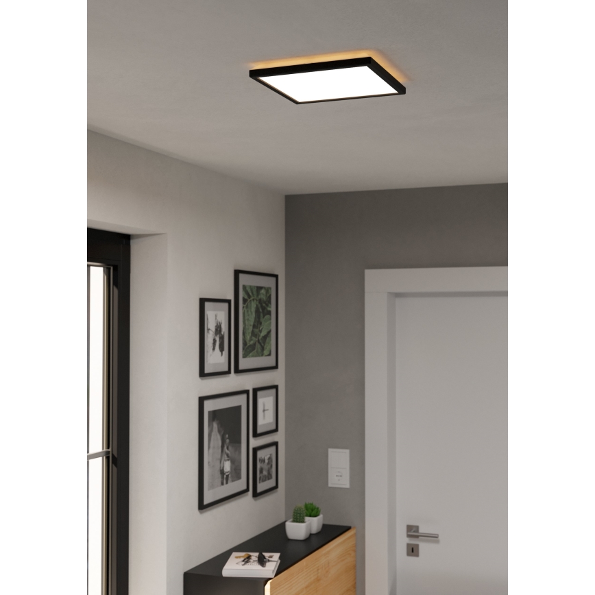 Eglo - LED RGBW Ljusreglerad vägglampa för badrum LED/13,4W/230V 2700-6500K 29x29 cm IP44 svart