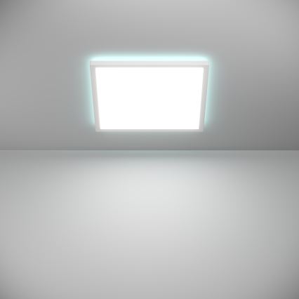 Eglo - LED RGBW Ljusreglerad vägglampa för badrum LED/17,6W/230V 2700-6500K 39x39 cm IP44 vit ZigBee