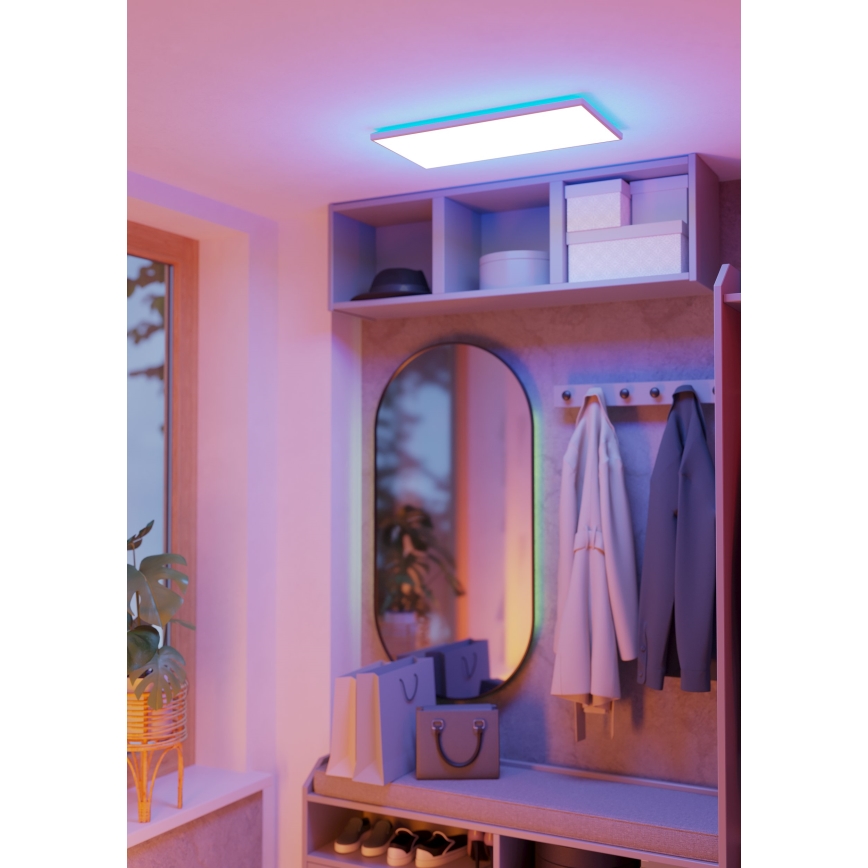 Eglo - LED RGBW Ljusreglerad vägglampa för badrum LED/17,2W/230V 2700-6500K 30x57cm IP44 vit ZigBee