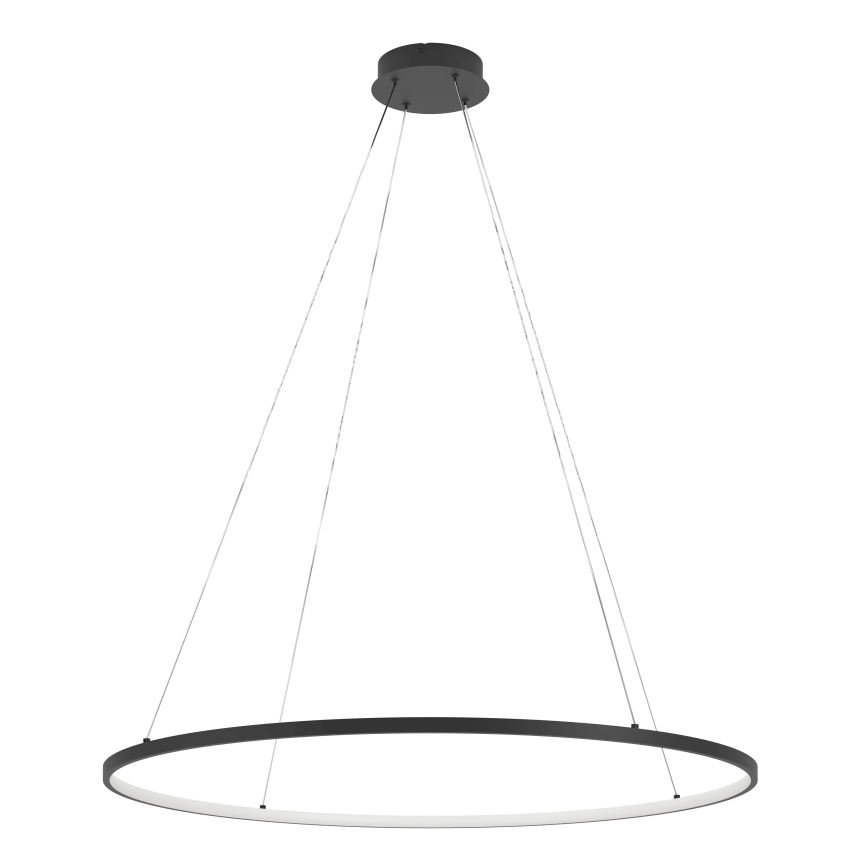 Eglo - LED ljusreglerad ljuskrona på textilsladd LED/40W/230V 2700-6500K svart + fjärrkontroll