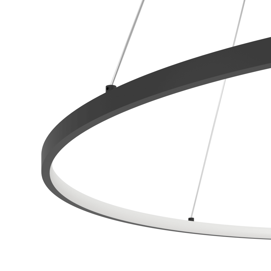 Eglo - LED ljusreglerad ljuskrona på textilsladd LED/40W/230V 2700-6500K svart + fjärrkontroll