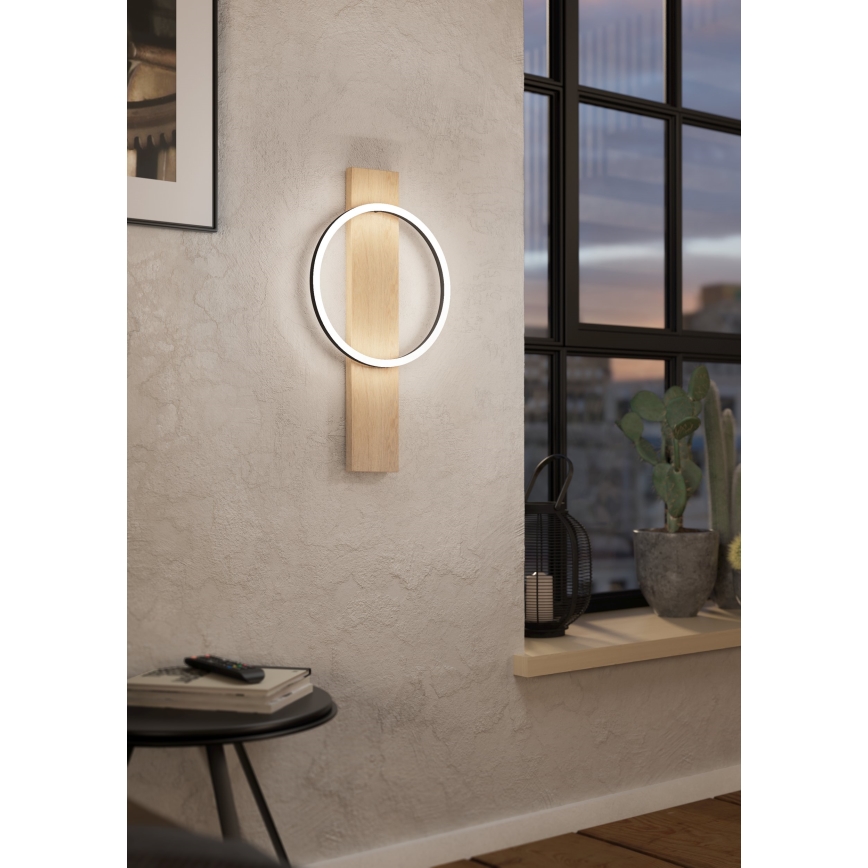 Eglo - LED väggbelysning LED/12W/230V 3000K beige/svart