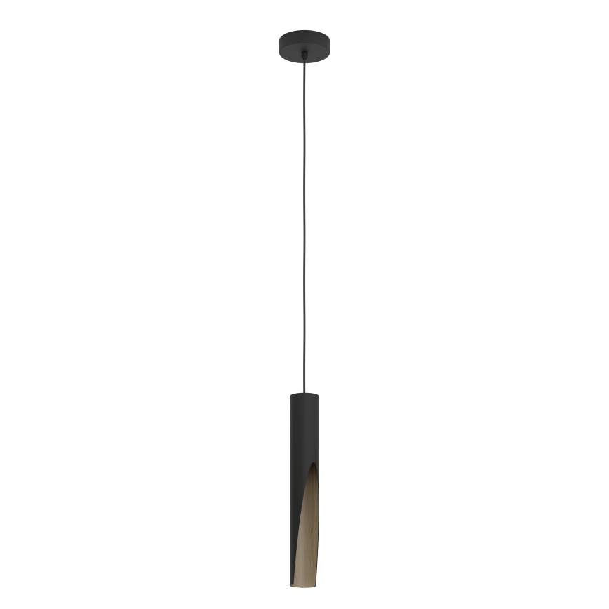 Eglo - LED ljuskrona med textilsladd 1xGU10/4,5W/230V 3000K svart/brun