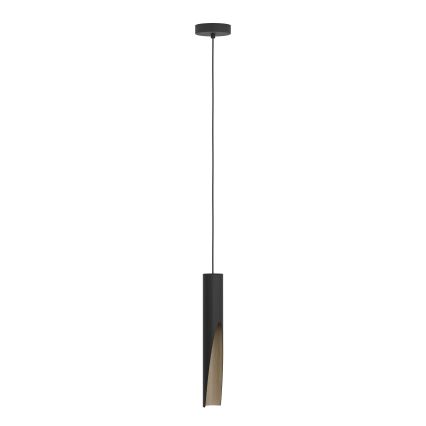 Eglo - LED ljuskrona med textilsladd 1xGU10/4,5W/230V 3000K svart/brun