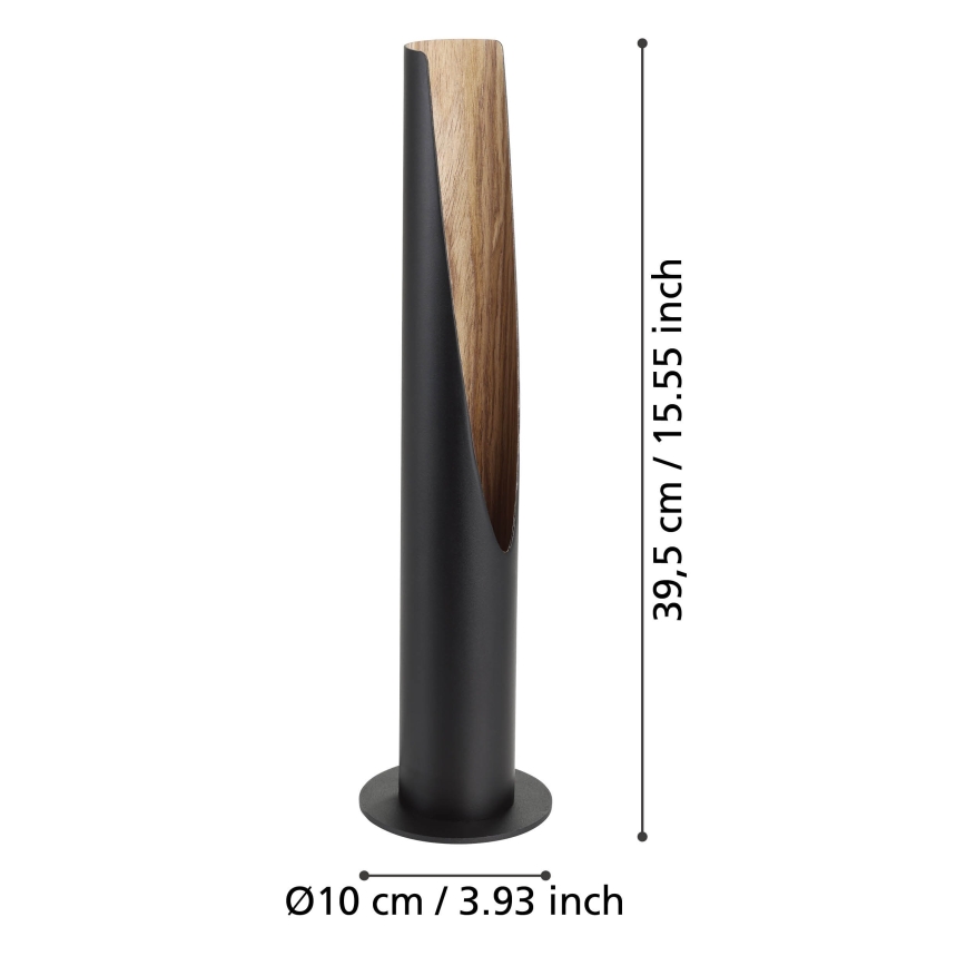 Eglo - LED bordslampa 1xGU10/4,5W/230V 3000K svart/brun