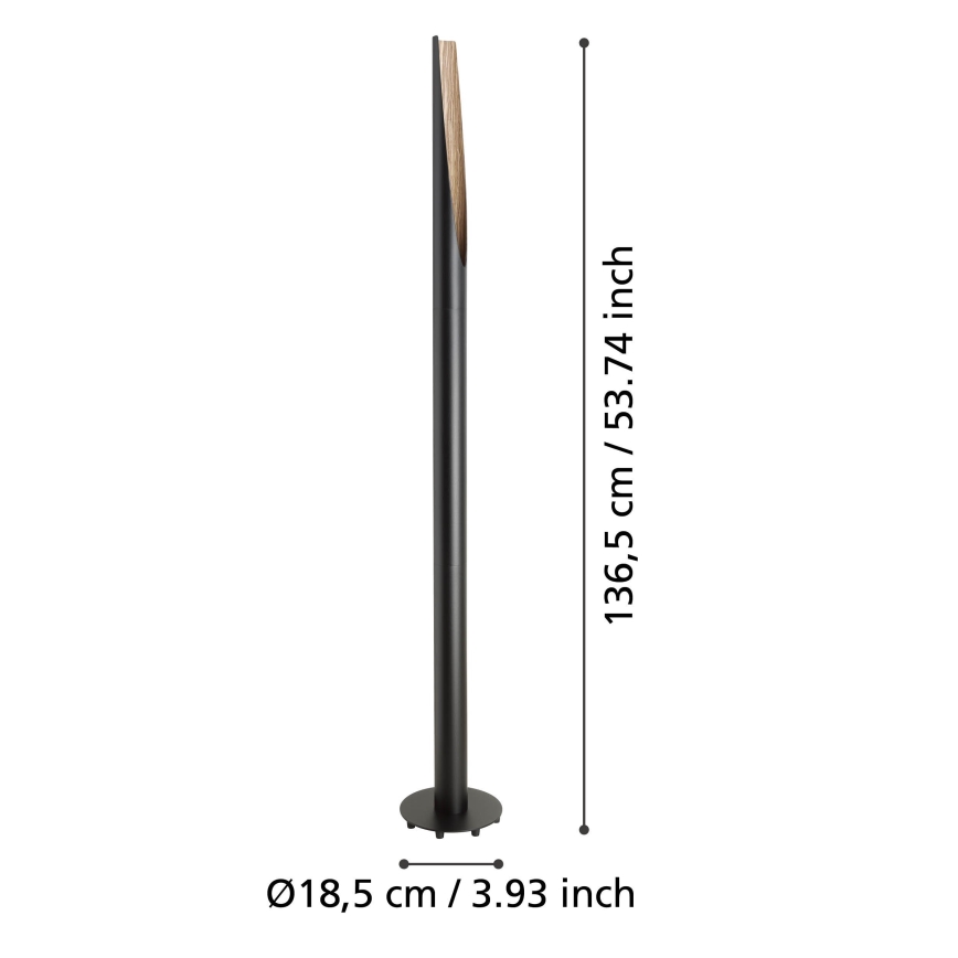 Eglo  - LED golvlampa 1xGU10/4,5W/230V 3000K svart/brun
