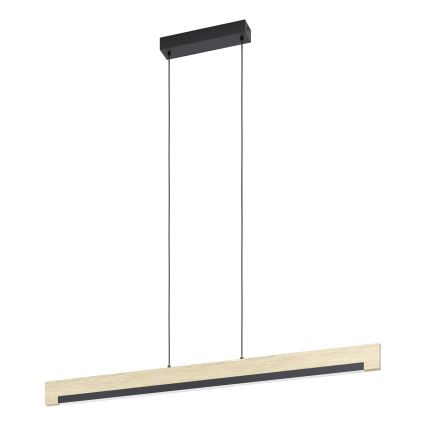Eglo - LED ljusreglerad ljuskrona på textilsladd LED/25,5W/230V 3000K svart/beige