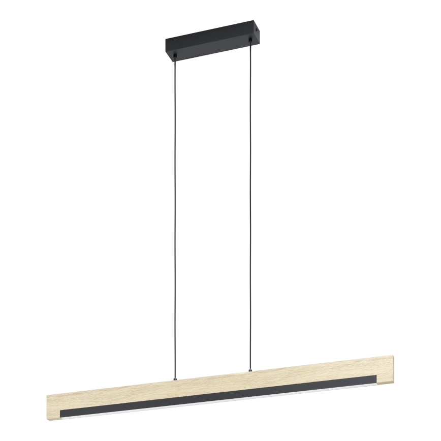 Eglo - LED ljusreglerad ljuskrona på textilsladd LED/25,5W/230V 3000K svart/beige