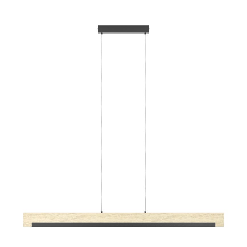 Eglo - LED ljusreglerad ljuskrona på textilsladd LED/25,5W/230V 3000K svart/beige
