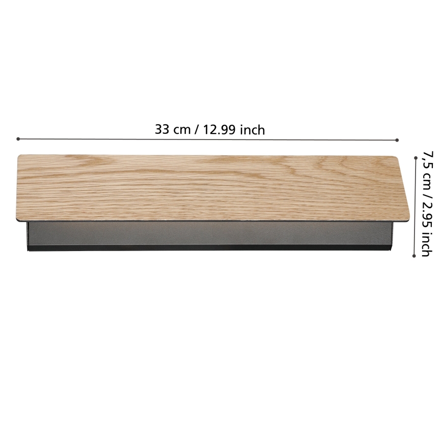 Eglo - LED väggbelysning LED/12W/230V 3000K brun