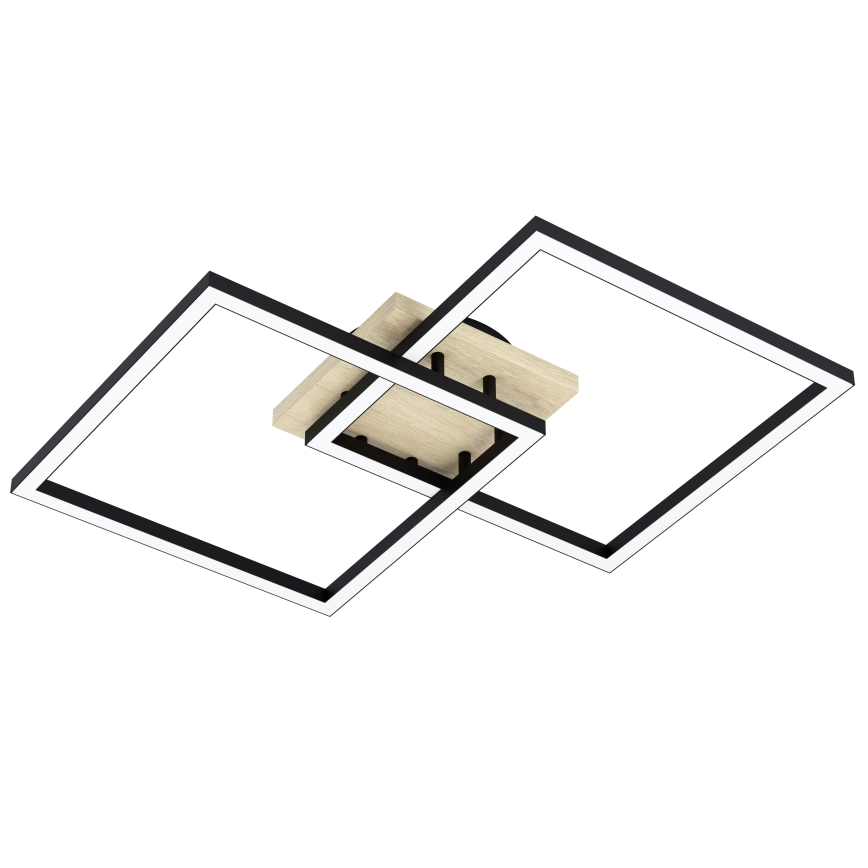 Eglo - Dimbar LED ytmonterad ljuskrona 4xLED/32W/230V 2700-6500K brun/svart
