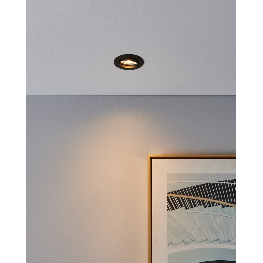 Eglo - KIT 3x LED infälld belysning 1xGU10/4W/230V svart