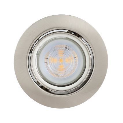 Eglo - KIT 3x LED infälld belysning 1xGU10/4W/230V matt krom