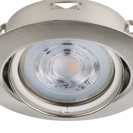 Eglo - KIT 3x LED infälld belysning 1xGU10/4W/230V matt krom