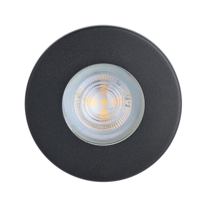 Eglo - KIT 3xLED Badrum infälld lampa 1xGU10/4W/230V IP44 svart