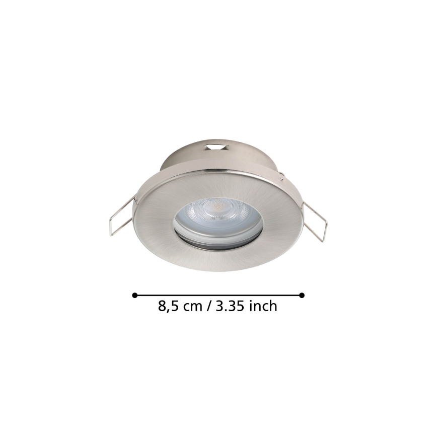 Eglo - KIT 3xLED Badrum infälld lampa 1xGU10/4W/230V IP44 matt krom