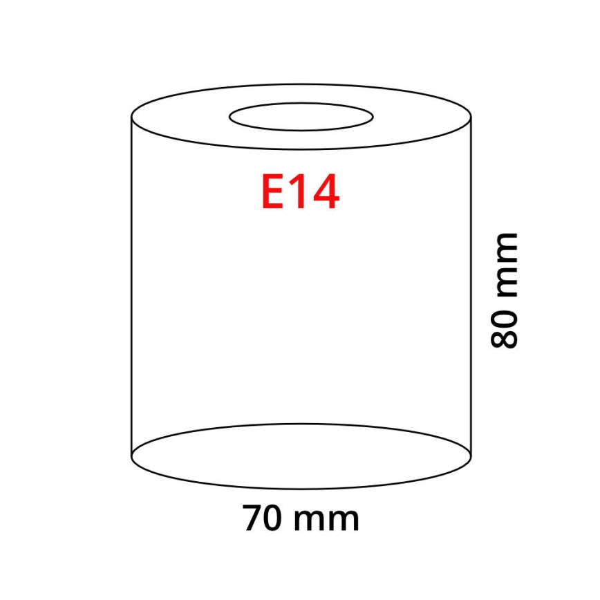 EGLO 90255 - Reservglas MY CHOICE E14 diameter 7 cm brun