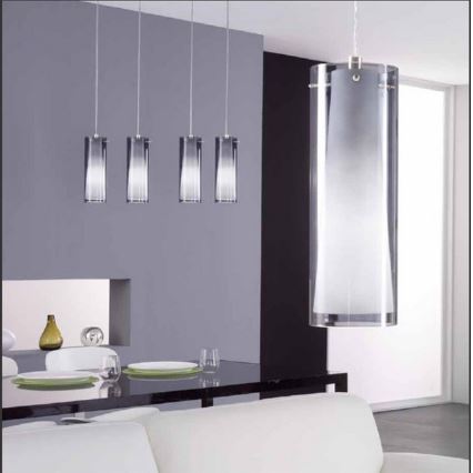 EGLO 90304 - Hängande Ljuskrona PFOR NERO 1 x E27/60W smoky