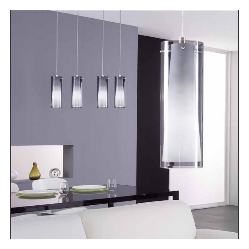 EGLO 90304 - Hängande Ljuskrona PFOR NERO 1 x E27/60W smoky