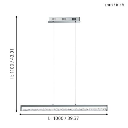 EGLO 90929 - LED Ljuskrona med snöre BilDITO 6xLED/6W/230V