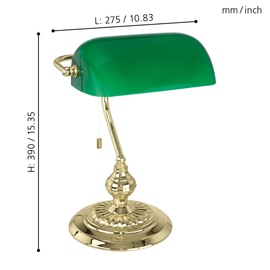 Eglo 90967 - BANKER Bordslampa E27/60W/230V