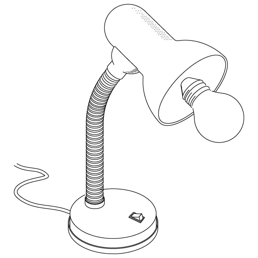 Eglo 90977 - Bordslampa BASIC 1 1xE27/40W/230V