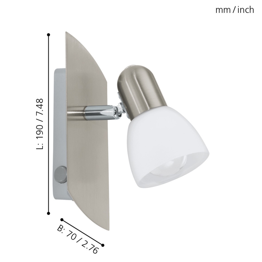 EGLO 90982 - Spotlight ENEA 1xE14/40W matt nickel / satin