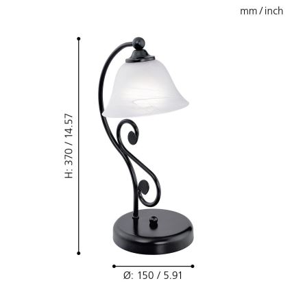 Eglo 91007 - Bordslampa MURCIA E14/40W/230V