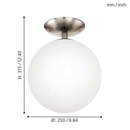 EGLO - Taklampa 1xE27/60W diameter 25 cm