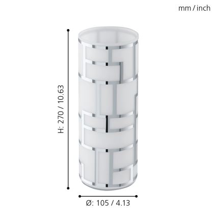 Eglo 91971 - Bordslampa  BAYMAN E27/60W/230V