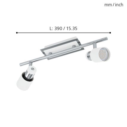 Eglo 92085 - LED spotlight DAVIDA 2xGU10-LED/5W/230V