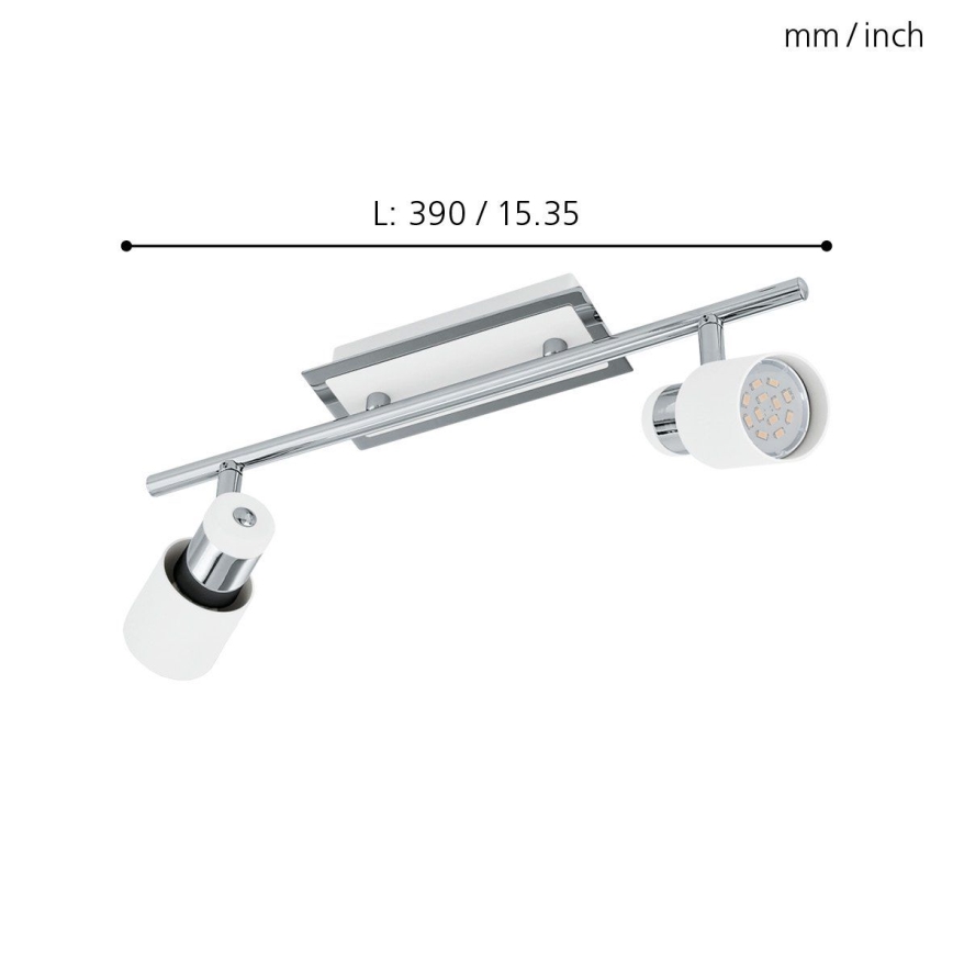 Eglo 92085 - LED spotlight DAVIDA 2xGU10-LED/5W/230V