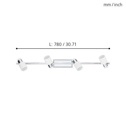 Eglo 92087 - LED spotlight DAVIDA 4xGU10-LED/5W/230V