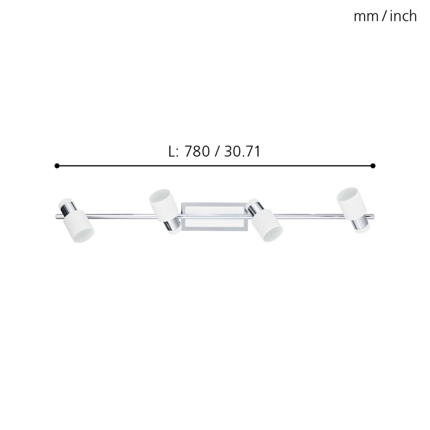 Eglo 92087 - LED spotlight DAVIDA 4xGU10-LED/5W/230V