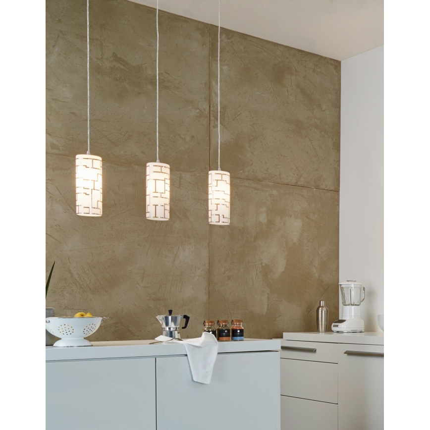 Eglo 92563 - Hängande lampa BAYMAN 3xE27/60W/230V