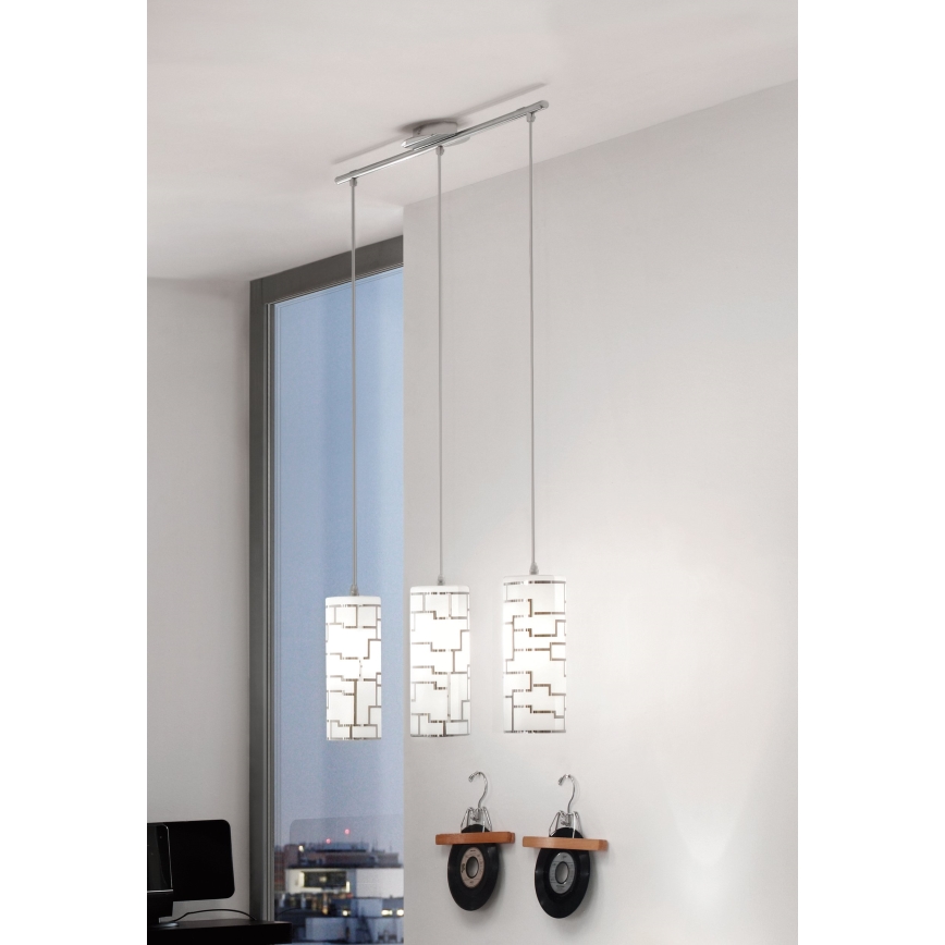 Eglo 92563 - Hängande lampa BAYMAN 3xE27/60W/230V