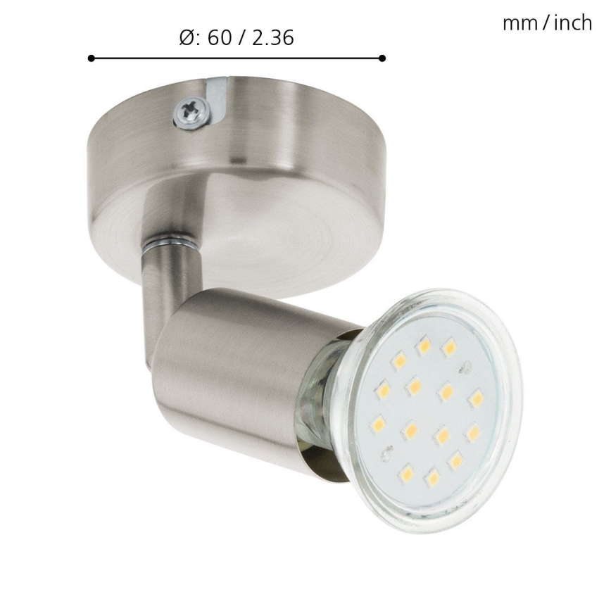 Eglo - LED väggspotlight LED 1xGU10/2,8W/230V