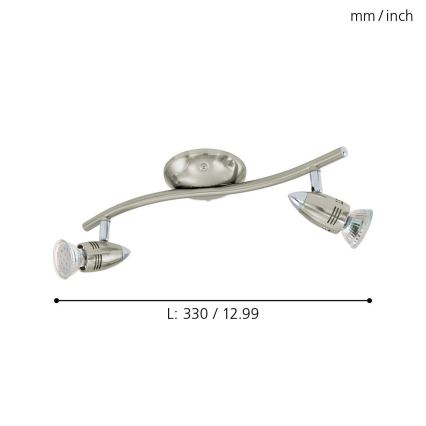 Eglo 92642 - LED Spotlight MAGNUM 2xGU10-LED/3W/230V