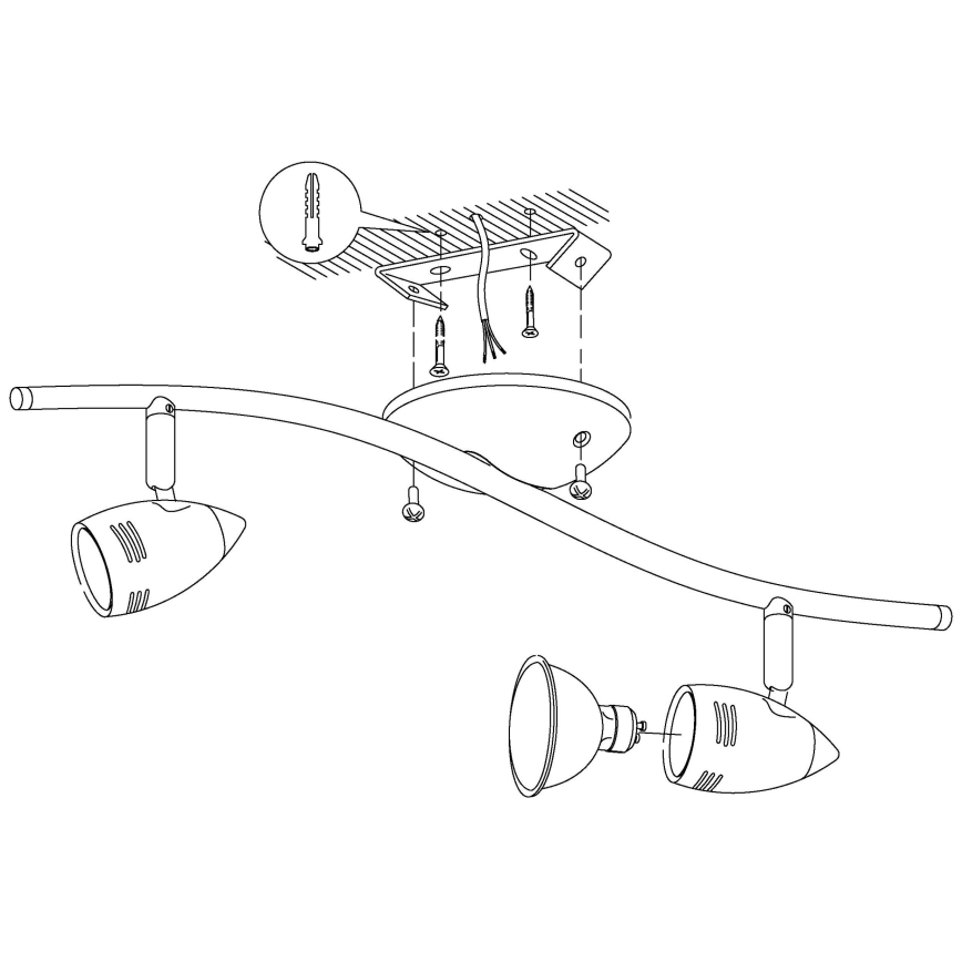 Eglo 92642 - LED Spotlight MAGNUM 2xGU10-LED/3W/230V