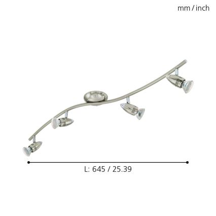 Eglo 92644 - LED Spotlight MAGNUM 4xGU10-LED/3W/230V