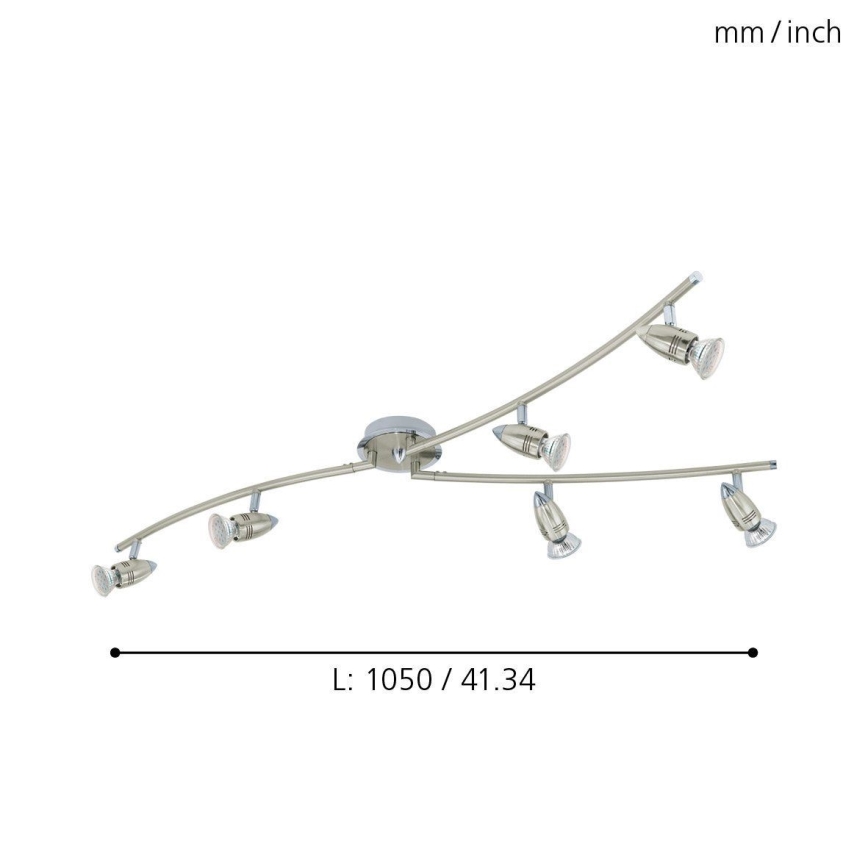 Eglo 92645 - LED Spotlight MAGNUM 6xGU10/3W/230V