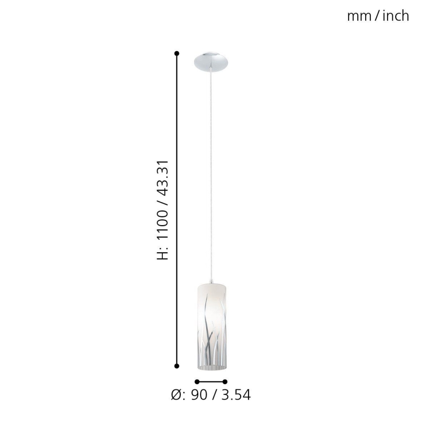 Eglo 92739 - Taklampa RIVATO 1xE27/60W/230V