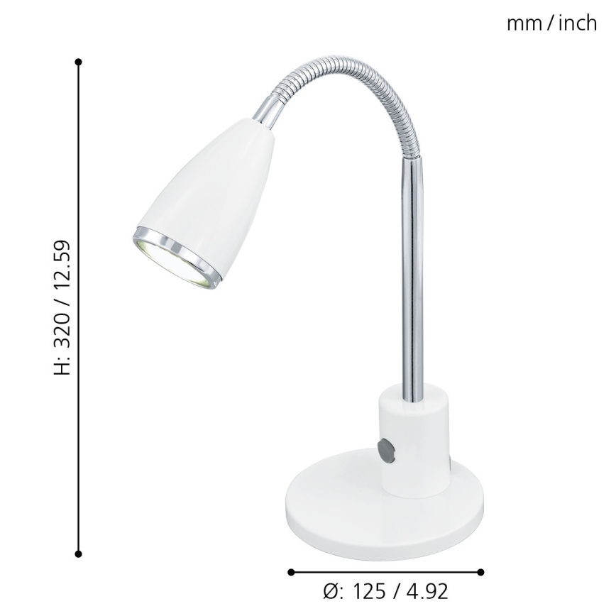 Eglo 92872 - Bordslampa FOX 1xGU10/3W/230V