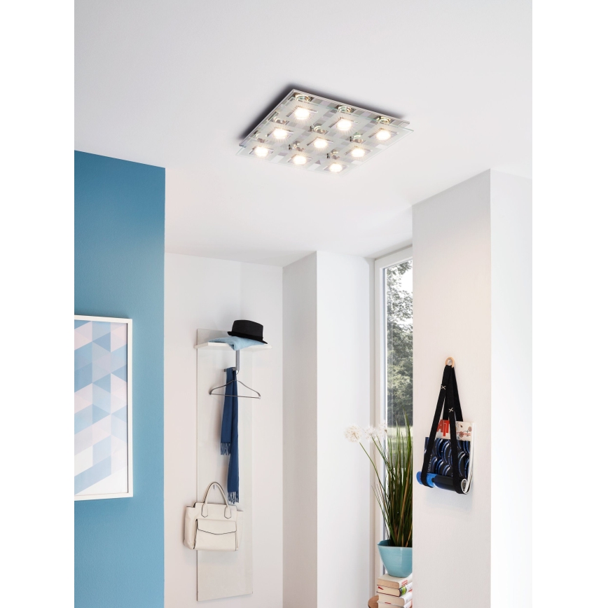 Eglo 92877 - LED Takbelysning CABO 9xGU10/3W/230V