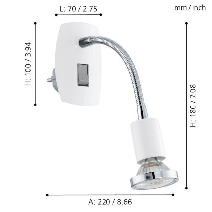 EGLO 92934 - LED spotlight MINI 4 1xGU10/2.5W LED