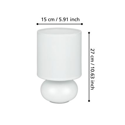 Eglo 93046 - Bordslampa TRONDIO 1xE14/40W/230V