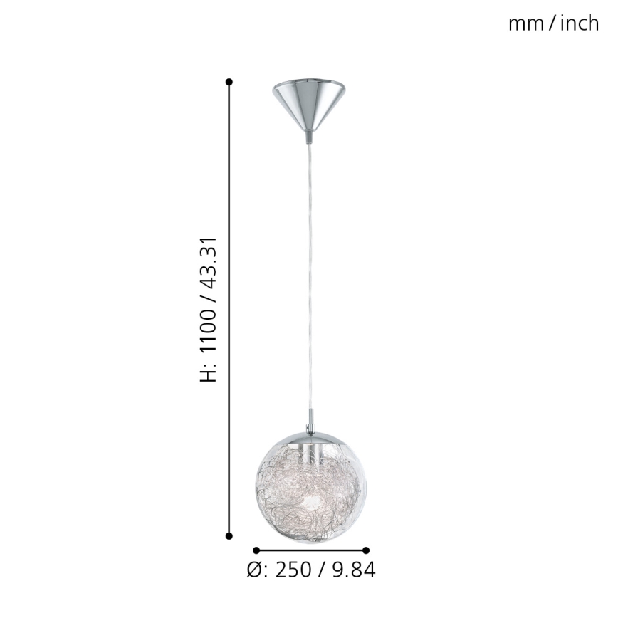 Eglo - taklampa 1xE27/60W/230V